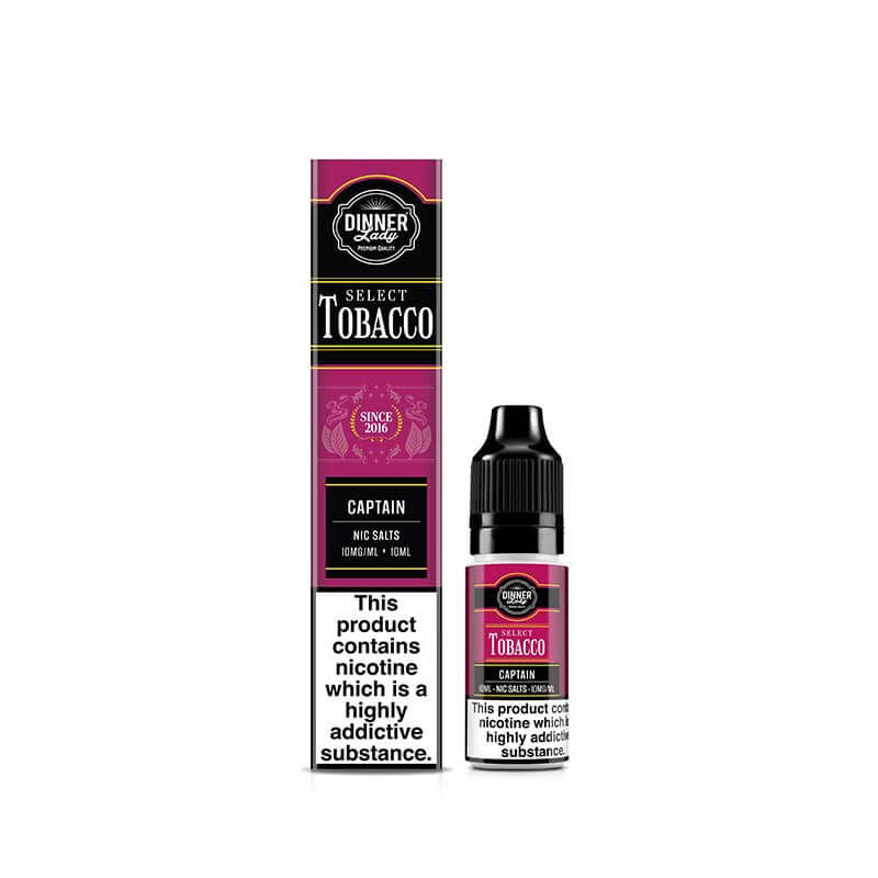 Dinner Lady Tobacco Captain 10ml Nic Salt E-Liquid