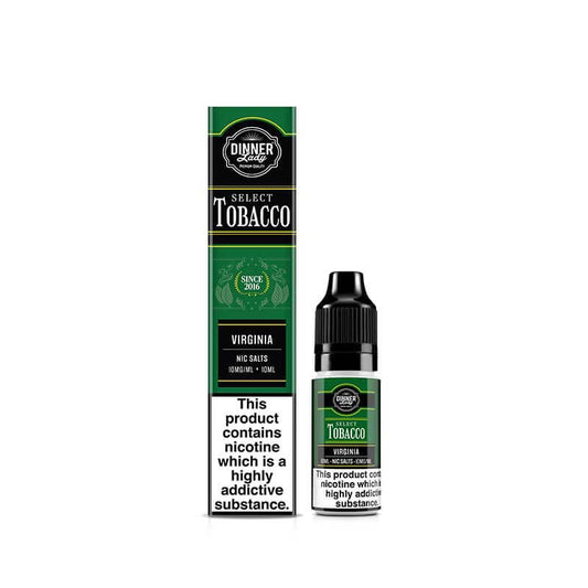 Dinner Lady Tobacco Virginia 10ml Nic Salt E-Liquid