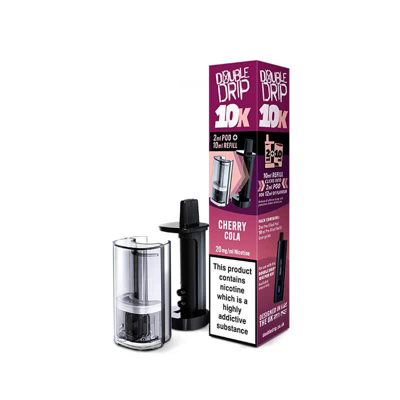 Double Drip 10K Cherry Cola Prefilled Vape Pods + Refill