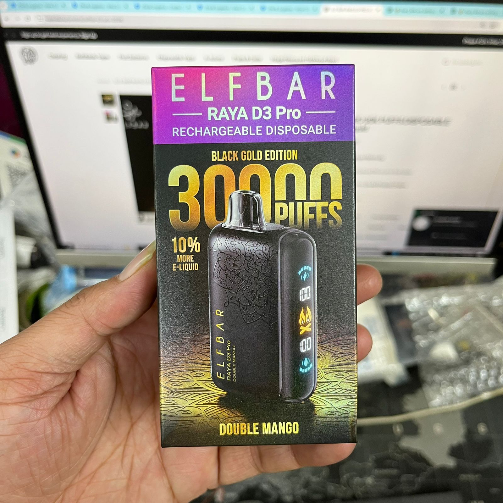 ELF BAR RAYA D3 PRO 30K PUFFS DISPOSABLE VAPE 10% More E-Liquid