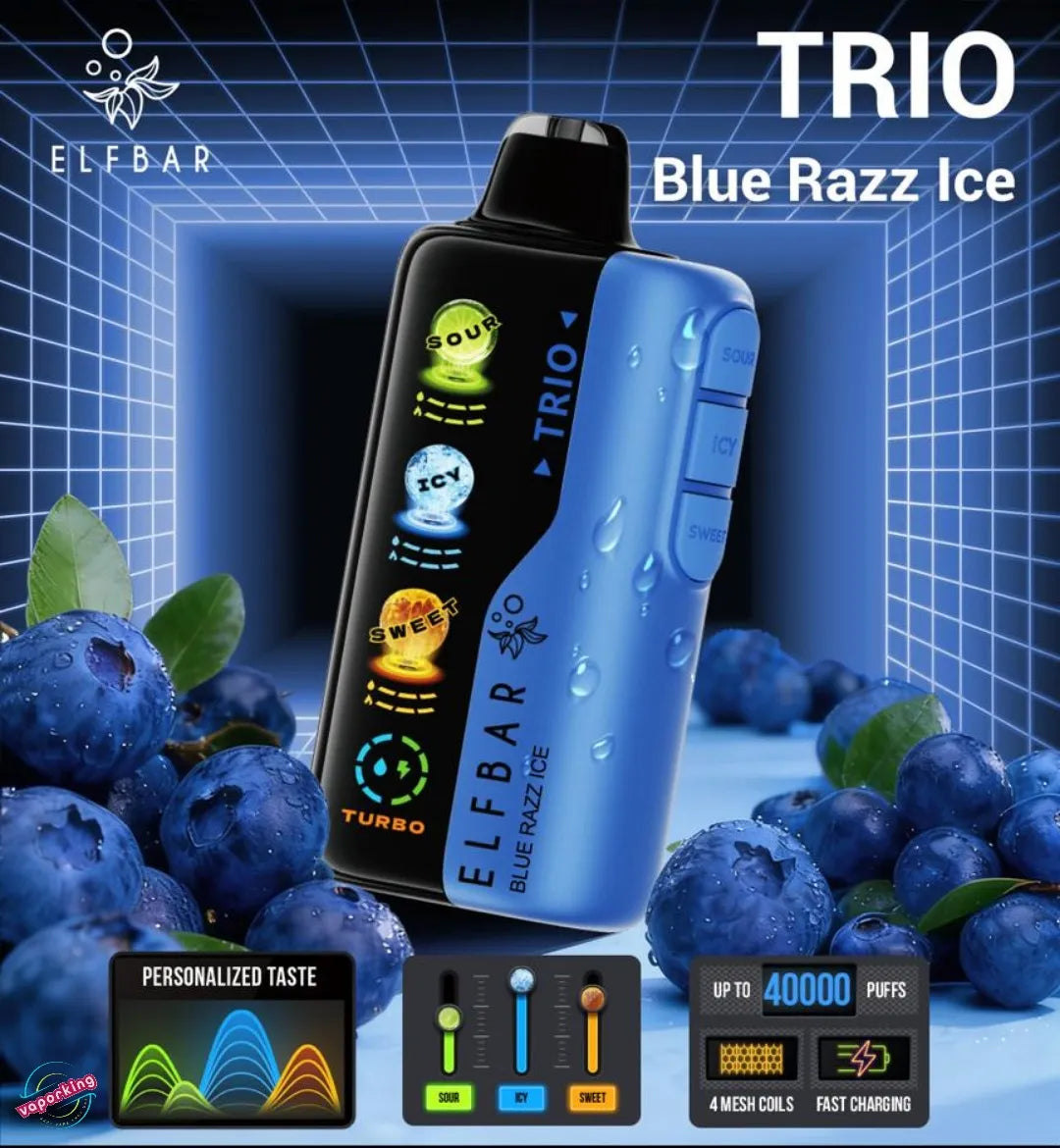 Elf Bar Trio 40K Puffs Blue Razz Ice