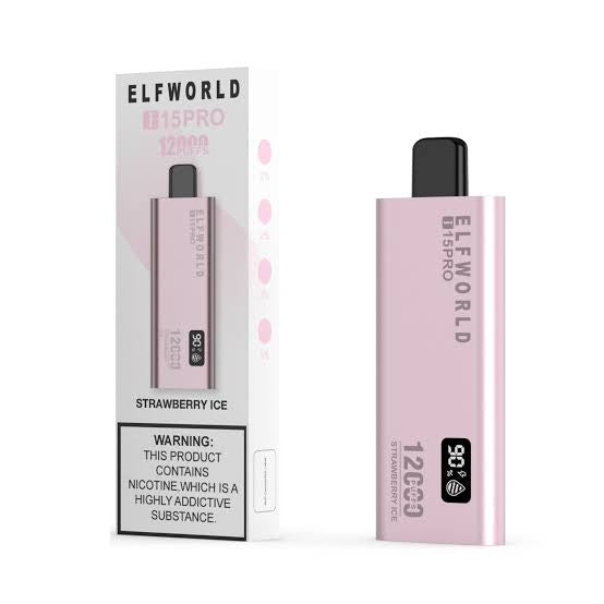 Elf World 15pro 12000 Puffs | 50mg Nic Disposable | Slim Metal Body | Dedicated Indicators