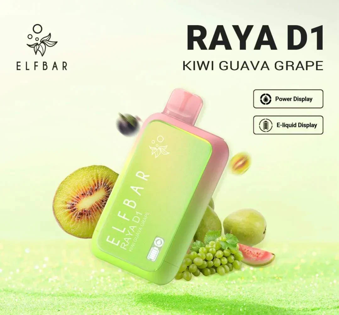 ELF BAR RAYA D1 – Kiwi Guava Grape - Vape Shop Noida