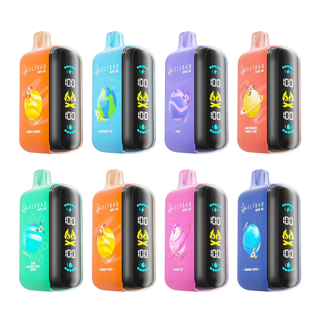 Elfbar Raya D3 25000 Puffs | 50mg Nic Disposable | Dedicated Indicators | Triple Mesh Coil