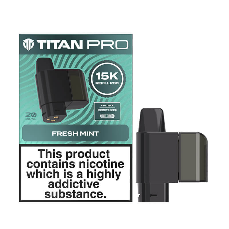 Titan Pro 15K Fresh Mint Prefilled Pod + Refills