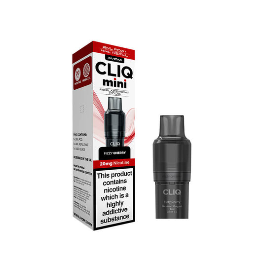 Avomi CLIQ Mini Prefilled Vape Pod + Refill - Fizzy Cherry