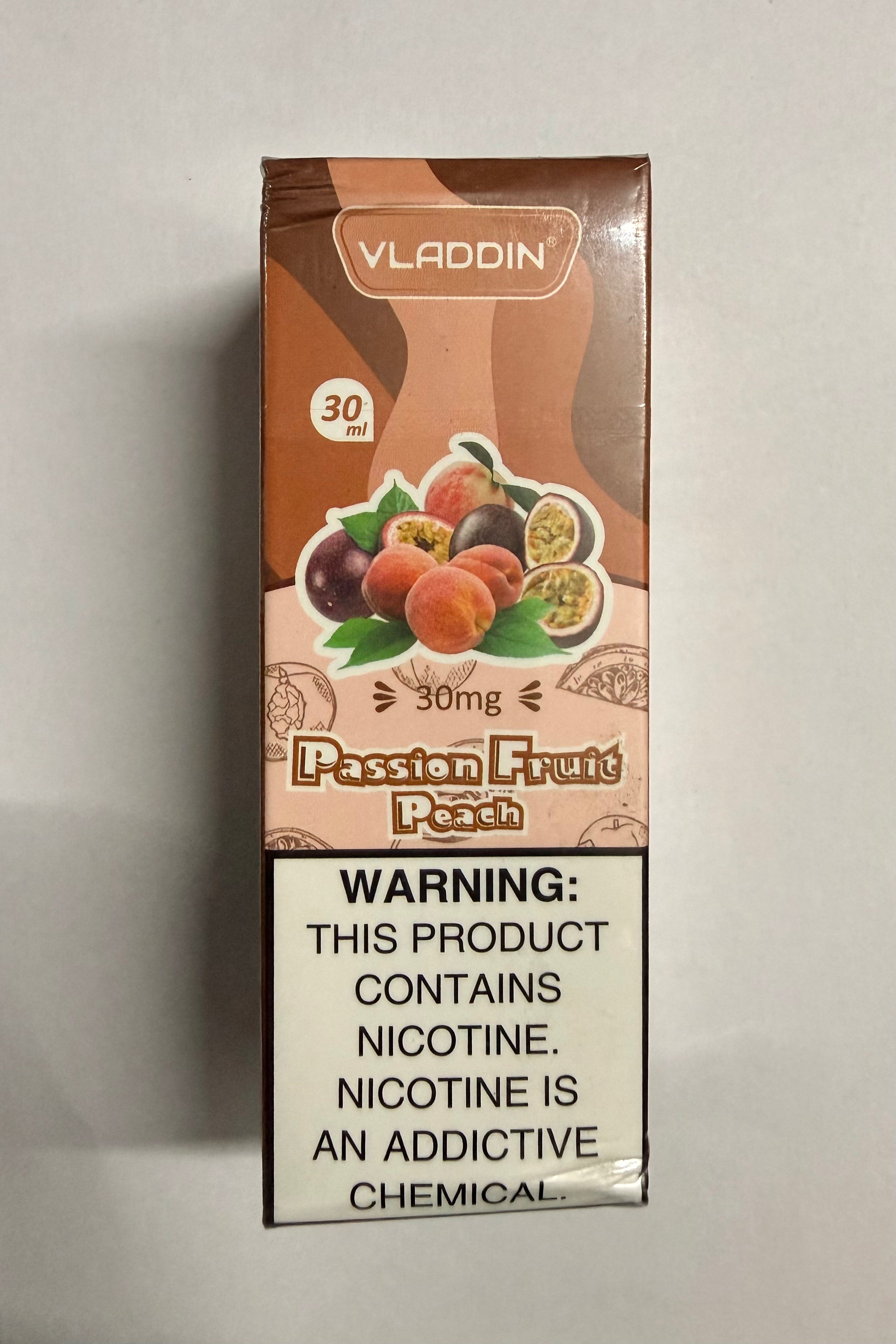 Vladdin Passion Fruit Peach Nic Salt 30ml (30mg/50mg) India