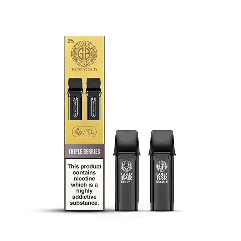 Gold Bar Reload Triple Berries Prefilled Vape Pods 20mg - 2 x Pods