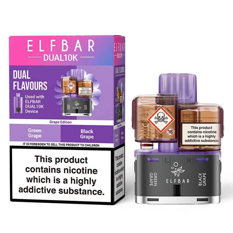 Elf Bar Dual 10K Grape Edition Prefilled Pod + Refill