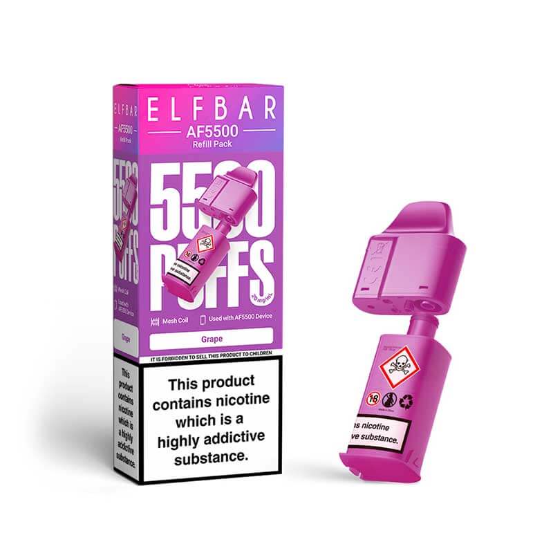 Elf Bar AF5500 Grape Prefilled Pod + Refill