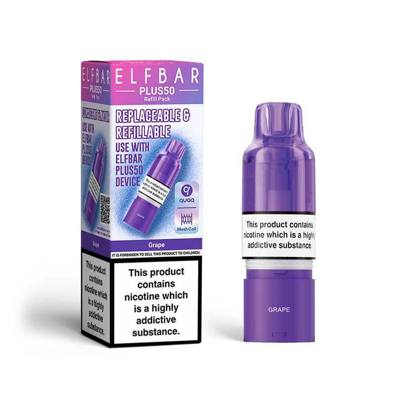 Elf Bar Plus50 Grape Prefilled Pod + Refill