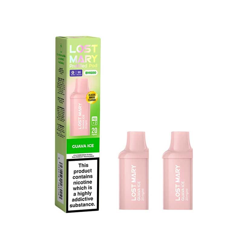 Lost Mary BM600 Guava Ice Prefilled Vape Pods 20mg - 2PK