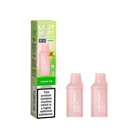 Lost Mary BM600 Guava Ice Prefilled Vape Pods 20mg - 2PK