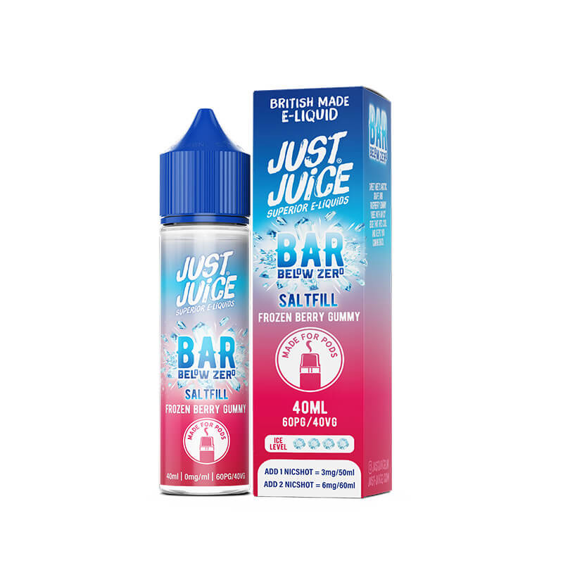Just Juice Below Zero Frozen Berry Gummy Saltfill Shortfill 40ml E-Liquid