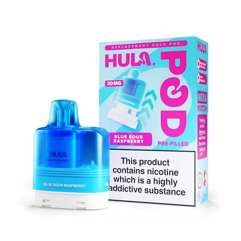 Hula 7000 Blue Sour Raspberry Prefilled Vape Pod + Refill