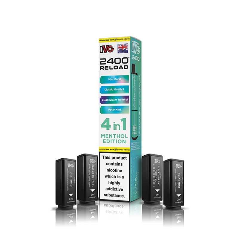 IVG 2400 Reload Menthol Edition Prefilled Vape Pods - 20mg - 4PK