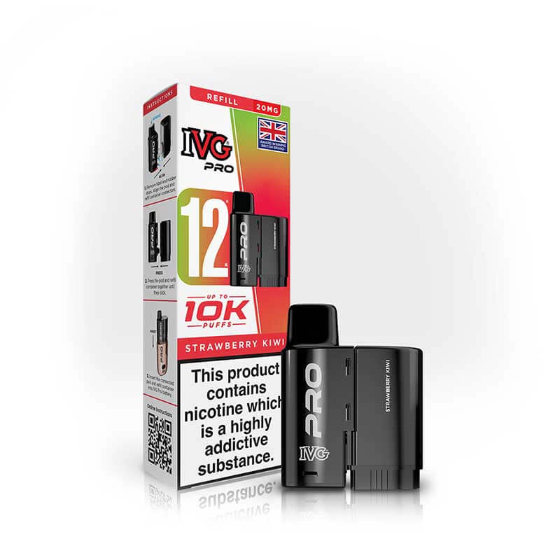 IVG Pro 12 Strawberry Kiwi Prefilled Vape Pod + Refill