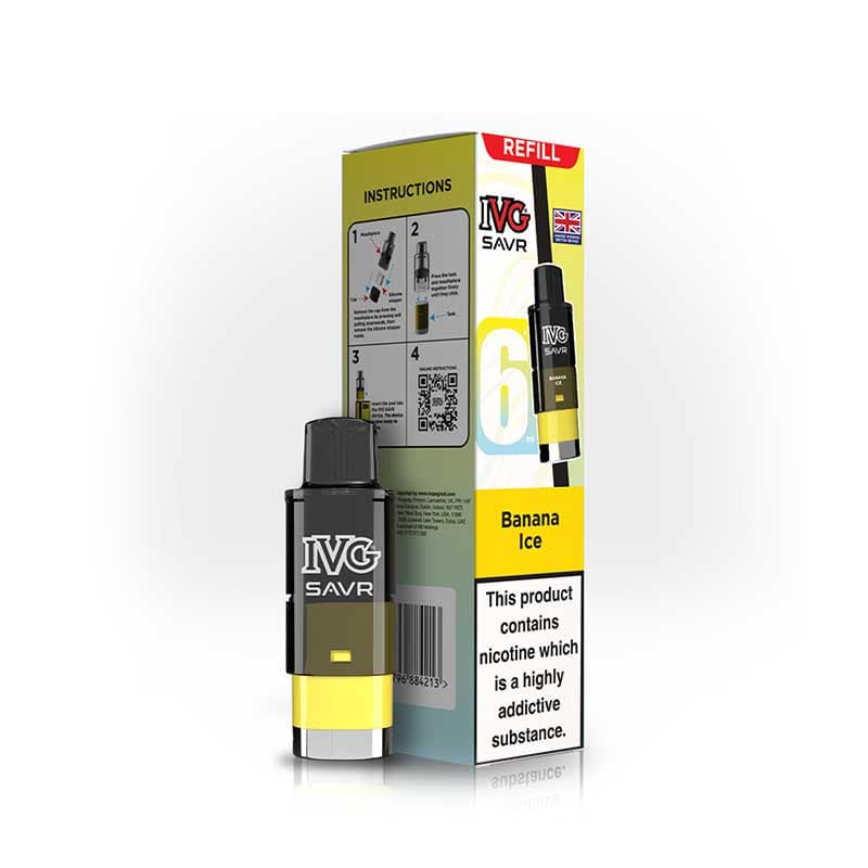 IVG Savr 3000 Banana Ice Prefilled Vape Pod + Refill