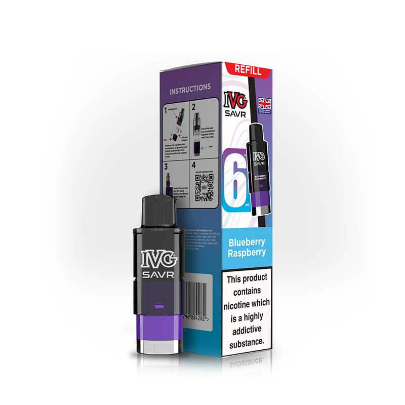 IVG Savr 3000 Blueberry Raspberry Prefilled Vape Pod + Refill