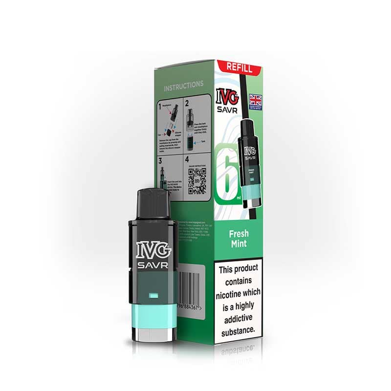 IVG Savr 3000 Fresh Mint Prefilled Vape Pod + Refill