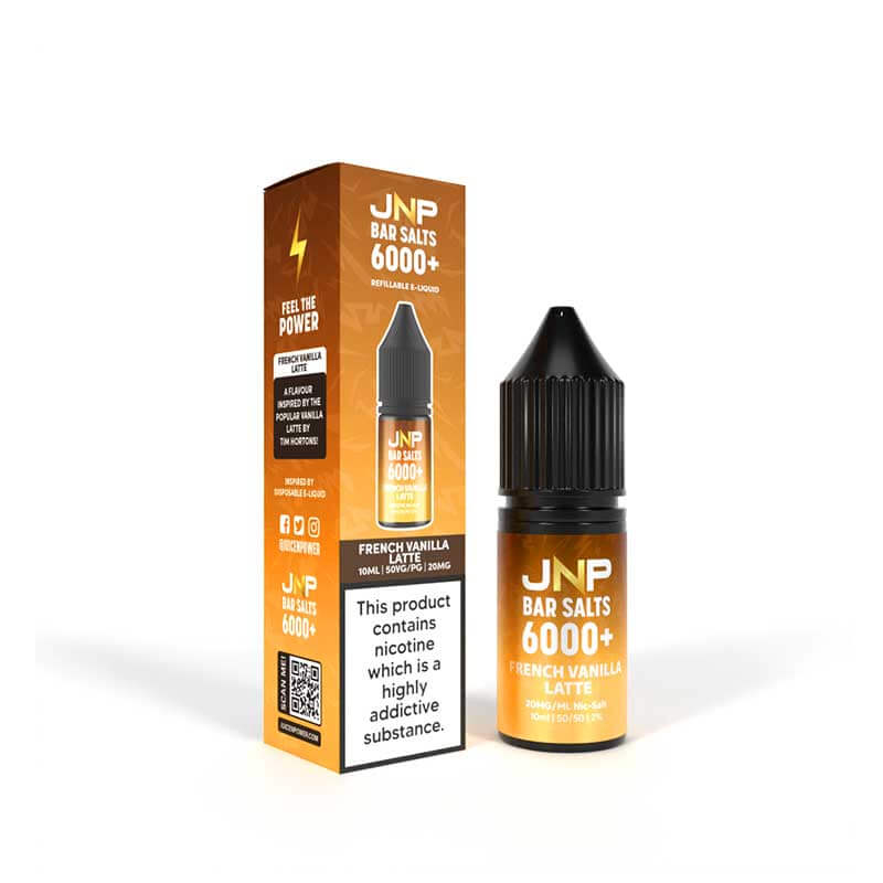 Juice N Power Bar Salts 6000+ French Vanilla Latte 10ml E-Liquid