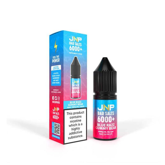 Juice N Power Bar Salts 6000+ Blue Razz Gummy Bear 10ml E-Liquid