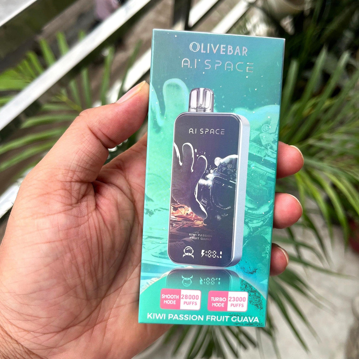 Olivebar AI Space 28000 Puffs | Full Display Screen