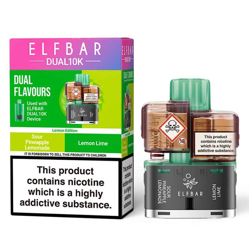Elf Bar Dual 10K Lemon Edition Prefilled Pod + Refill
