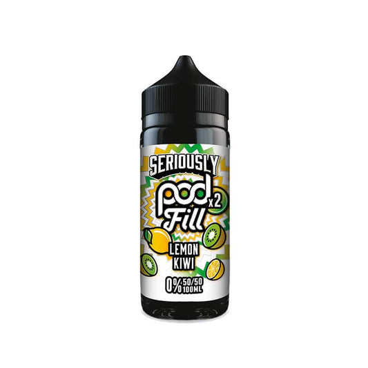 Doozy Vape Co Seriously Pod Fill x2 Lemon Kiwi 100ml Shortfill E-Liquid
