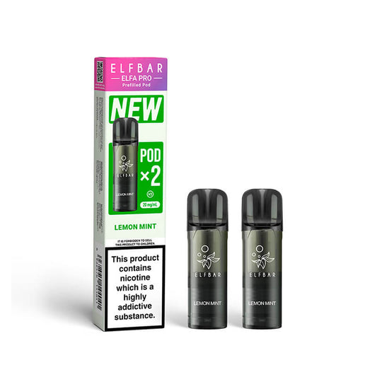 Elf Bar Elfa Pro Lemon Mint  Prefilled Pod 20mg - 2 Pack