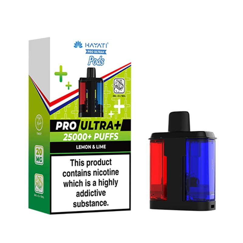 Hayati Pro Ultra Plus 25K Lemon & Lime Prefilled Pod + Refill