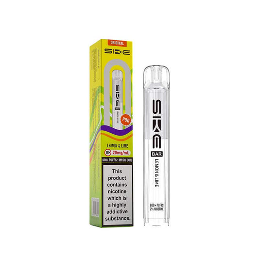SKE Bar Lemon & Lime Prefilled Vape Pod