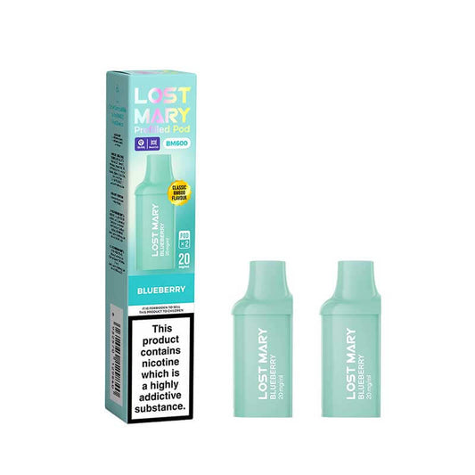 Lost Mary BM600 Blueberry Prefilled Vape Pods 20mg - 2PK