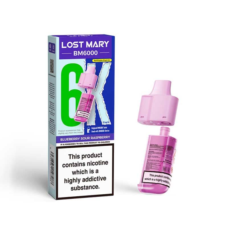 Lost Mary BM6000 Blueberry Sour Raspberry Prefilled Vape Pods
