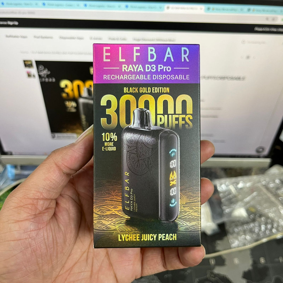 ELF BAR RAYA D3 PRO 30K PUFFS DISPOSABLE VAPE 10% More E-Liquid