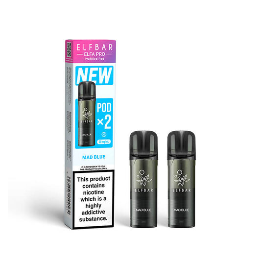 Elf Bar Elfa Pro Mad Blue Prefilled Pod 20mg - 2 Pack