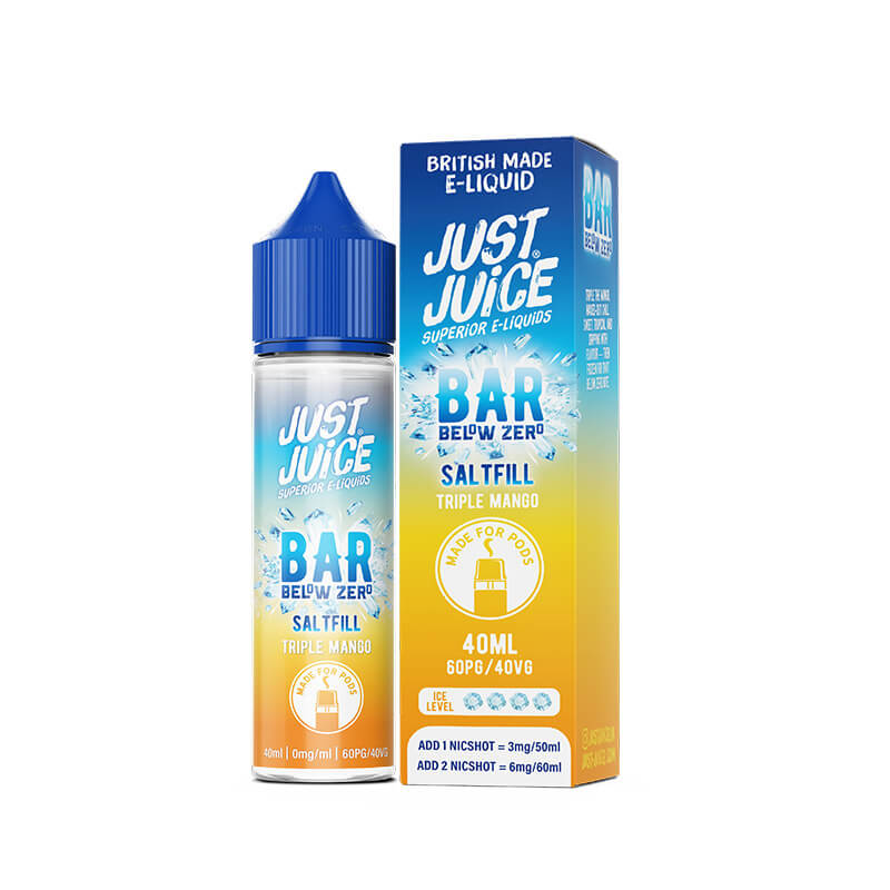 Just Juice Below Zero Triple Mango Saltfill Shortfill 40ml E-Liquid