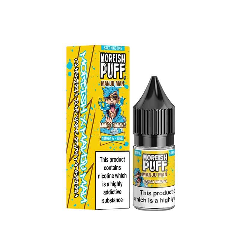 Moreish Puff Manju Man Mango Banana Nic Salts E-Liquid 10ml