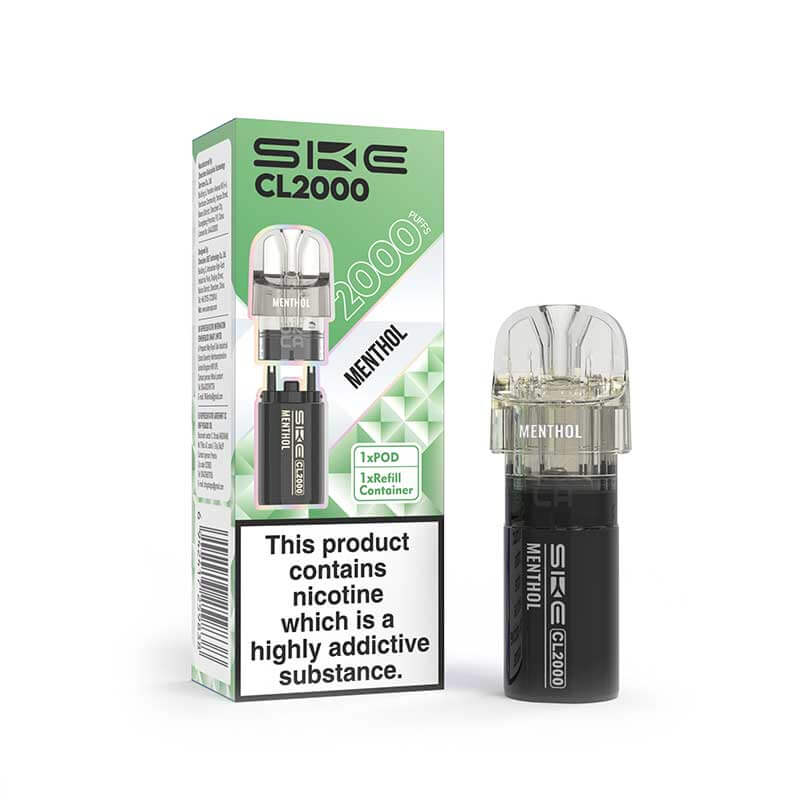 SKE CL2000 Menthol Prefilled Pod + Refill - 20mg