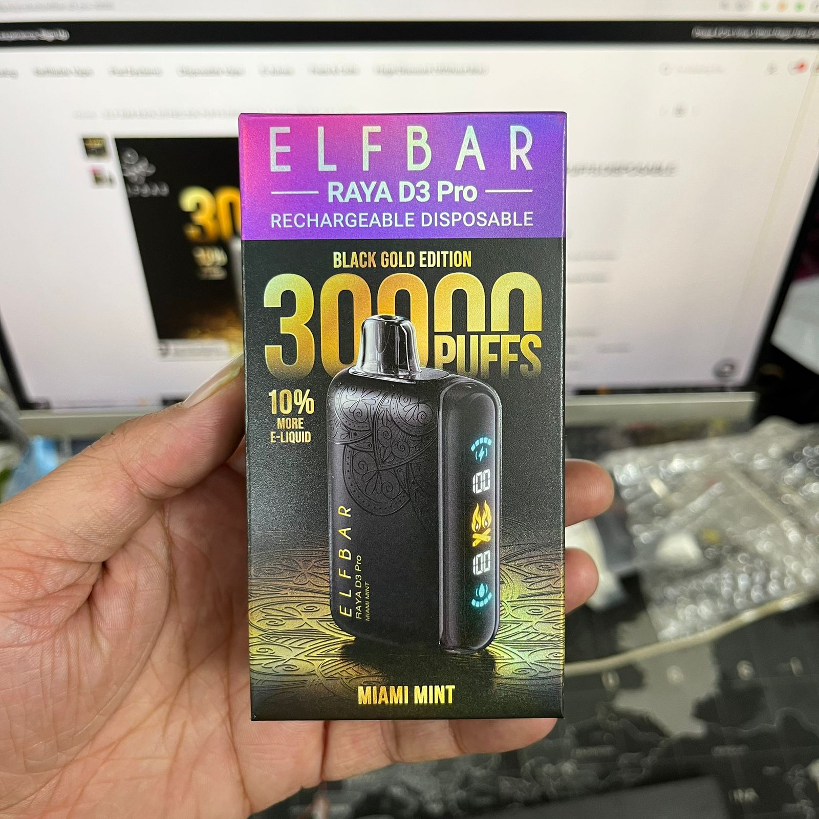 ELF BAR RAYA D3 PRO 30K PUFFS DISPOSABLE VAPE 10% More E-Liquid