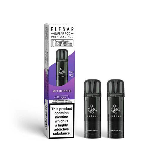 Elf Bar 600 Mix Berries Prefilled Vape Pods 20mg - 2PK