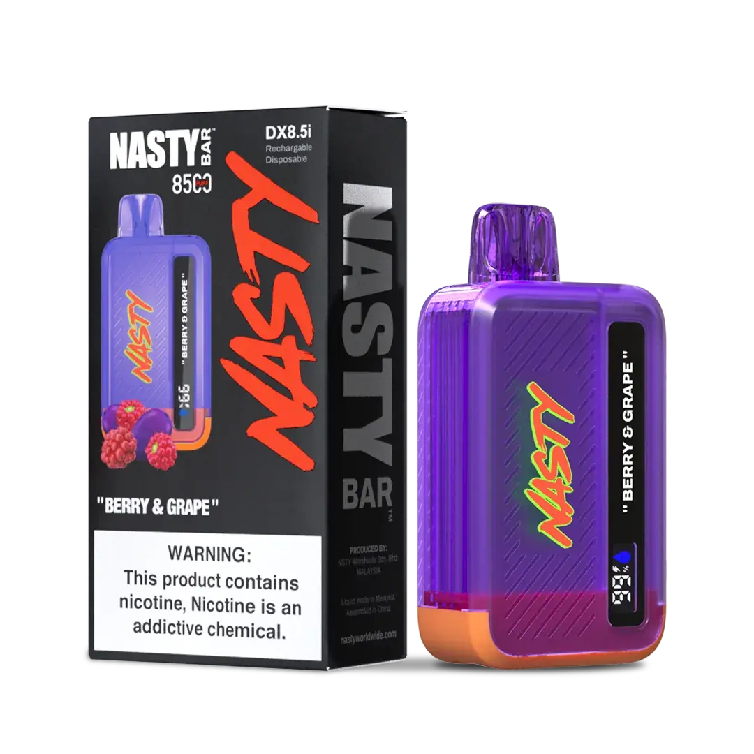 Nasty Bar Dx 8.5i 8500 Puffs | 50mg Nic Disposable | Battery & E Liquid Indicators