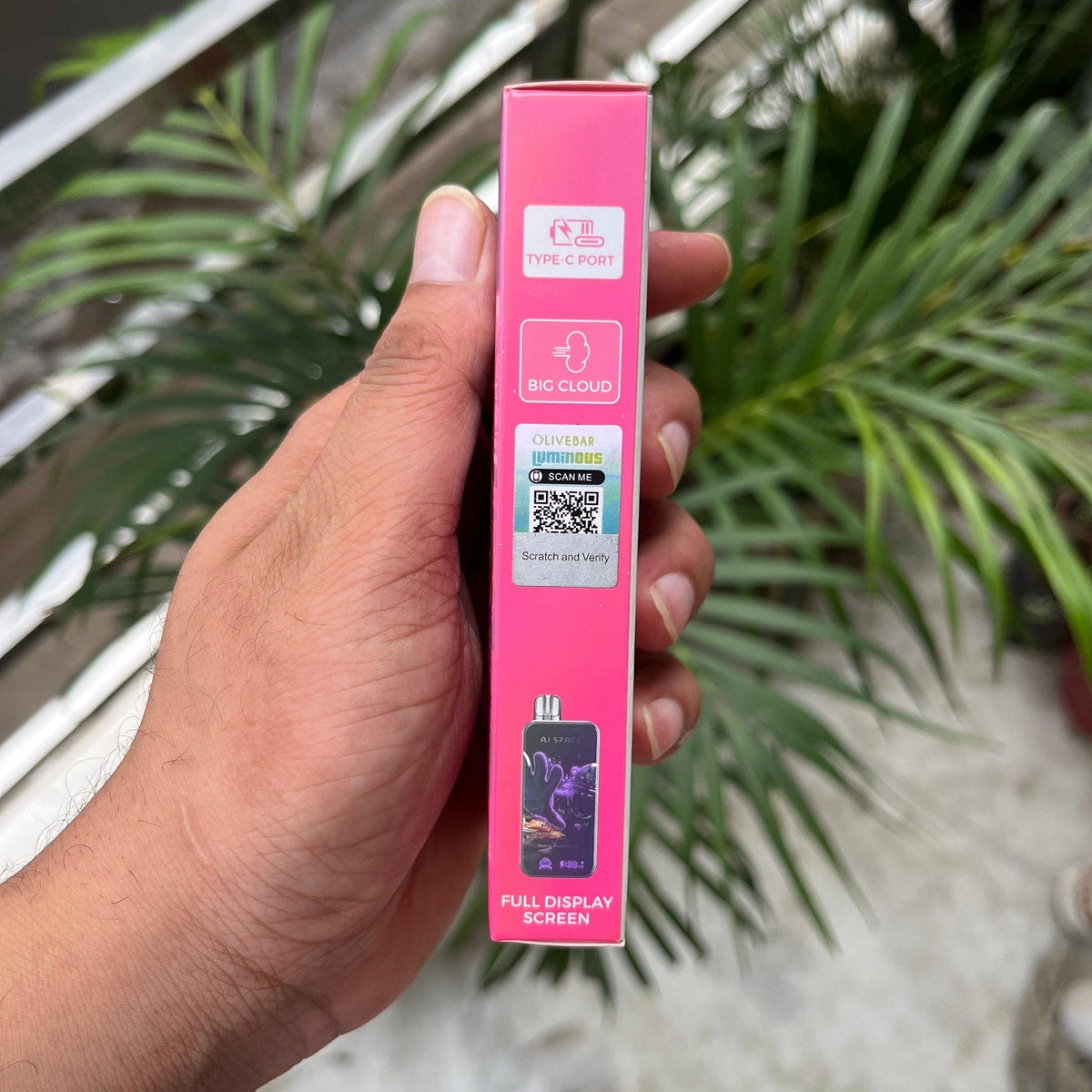 Olivebar AI Space 28000 Puffs | Full Display Screen
