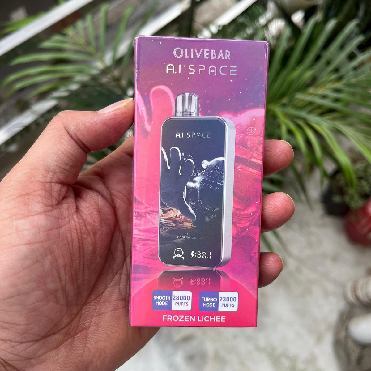 Olivebar AI Space 28000 Puffs | Full Display Screen