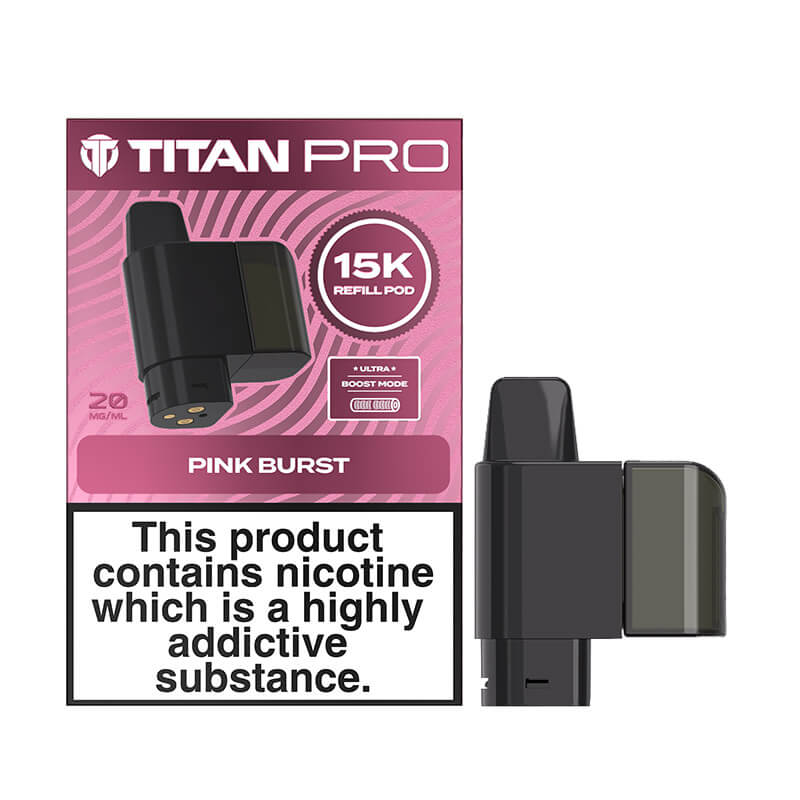 Titan Pro 15K Pink Burst Prefilled Pod + Refills