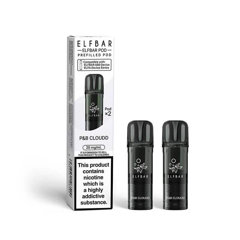 Elf Bar 600 P&B Cloud Prefilled Vape Pods 20mg - 2PK