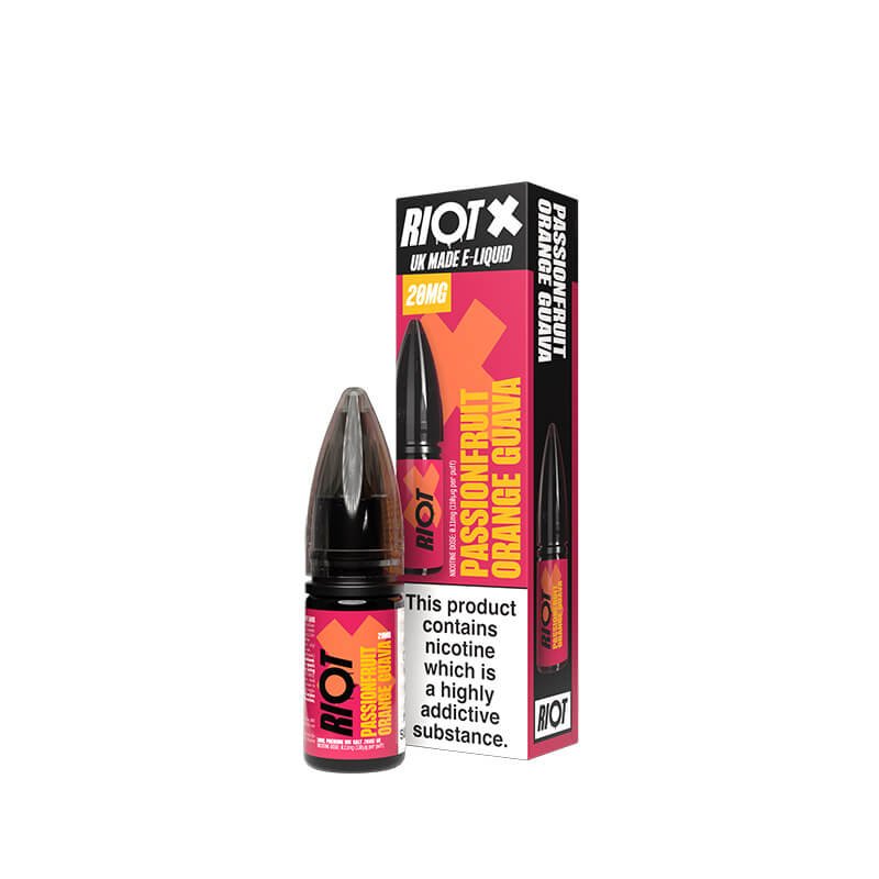 Riot X Nic Salts Passionfruit Orange Guava 10ml E-Liquid