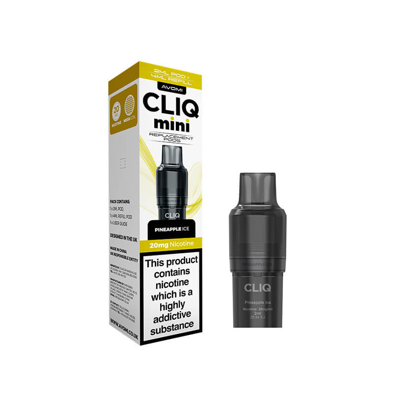 Avomi CLIQ Mini Prefilled Vape Pod + Refill - Pineapple Ice