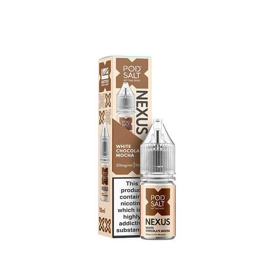 Pod Salt Nexus White Chocolate Mocha Nic Salt E-Liquid 10ml