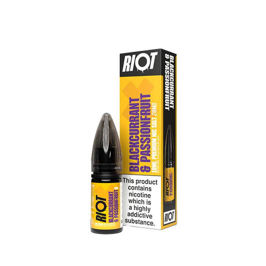 Riot X Nic Salts Blackcurrant Passionfruit 10ml E-Liquid